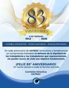 AATRAC cumple 83 años de lucha en defensa de los trabajadores de las comunicaciones